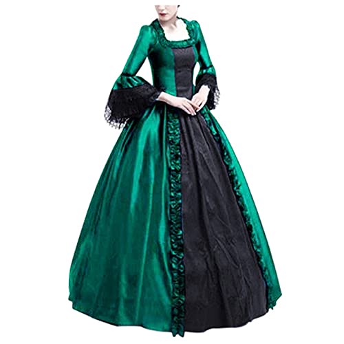 sutelang lurryly Gothic Kleid Damen Sexy, Barock Kostüm Damen, Elegant Kleid Swing A-Linie Partykleider Vintage Steampunk Kostüm Partykleid...