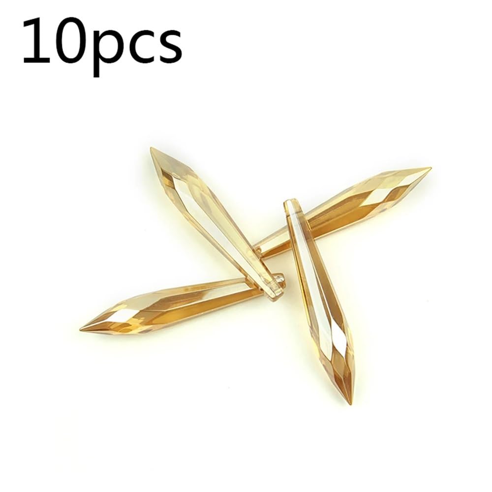 Kryształowy Żyrandol Pryzmat, Łapacz Słońca, 10 sztuk 38mm/63mm/76mm/80mm złoty szampan kryształowy pryzmat żyrandole szklany sopel U spadek wisiorek do dekoracji wnętrz(63mm-2)