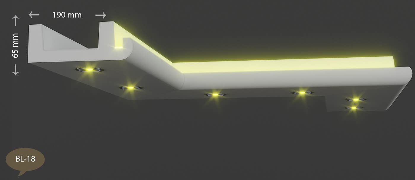 22 Mètres De Profilé LED OL-30 – Éclairage Indirect Pour Plafond/corniche – Blanc