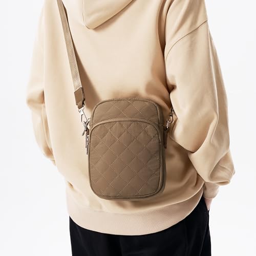 Quilted Crossbody Bag Small Women Shoulder Bags Purses Handbag Backpack Puffer Soft Fashion Design Magnetic and Zipper Pocket3