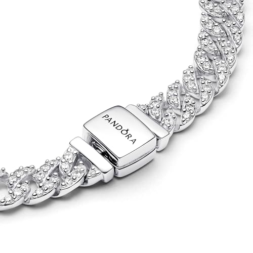 Pandora TIMELESS PAVÉ CHAIN BRACELET 593008C01-20, Silver2