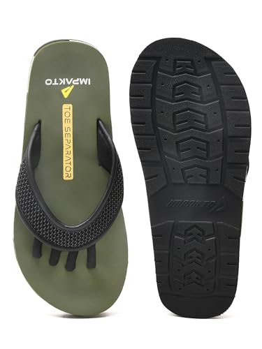 Image of Impakto 5 Finger Slippers for Men | Lightweight & Flexible Flip Flop | Toe-Alignment & Quick Drying | Skid-Resistant & Comfortable Bouncy Sole | Summer Chappal for Indoor & Outdoor