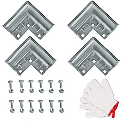 Aluminum Chain Link Fence Pressed Gate Corners,Aluminum Gate Elbows Gate Corner Link Fence Parts with 90 Degree Angle,Easy to Install on Gate,4 Packs 1-3/8 x 1-3/8 Inch Outdoor Diameter Pipe Cover