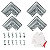 4-Pack Heavy-Duty Aluminum Gate Elbows 90° Corner Brackets 1-3/8' Outdoor Diameter Pipe Fitting for Chain Link Fence Gates | Rustproof & Easy Snap Installation