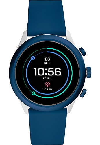 Preisvergleich Produktbild Fossil FTW4036 Sport Smartwatch Uhr Herrenuhr Kautschuk Aluminium Digital Blau