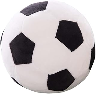Eforcase Plush Soccer Balls, Sport Soccer Theme Fluffy Stuffed Soccer Ball Plush Pillow Soft Durable Stuff Soccerball Footbal Footbal Gift Plush Soccer Indoor Outdoor 9.6 inch