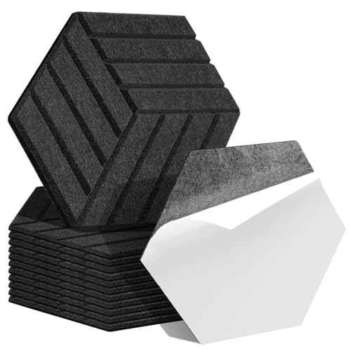 Panneaux acoustiques autocollants design noir pour sublimer le son de votre salon