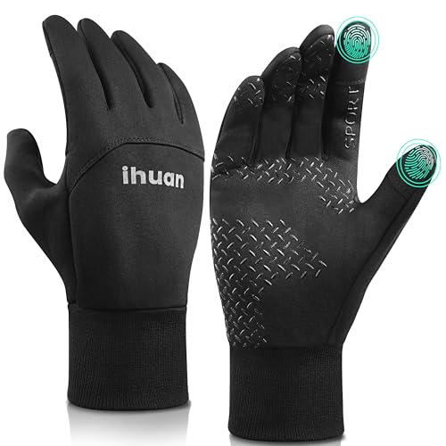 ihuan Winter Waterproof Gloves for Men Women Warm...