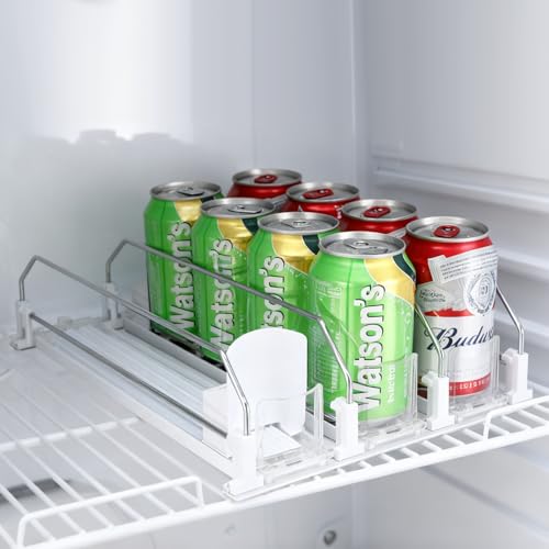 DenFatory Organizador de Bebidas para refrigerador, dispensador de latas de Tres Filas, 31 x 25 cm, Organizador con Resorte Ajustable, Organizador latas Nevera DenFatory Organizador de Bebidas para refrigerador, dispensador de latas de Tres Filas, 31 x 25 cm, Organizador con Resorte Ajustable, Organizador latas Nevera