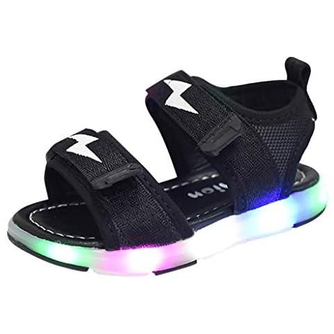 MYLH Sandalen Jungen 27 LED Leuchtende Schuhe Sandaletten Sommer Flache Sandalen Strandsandalen Kinder Freizeitsandalen Cover