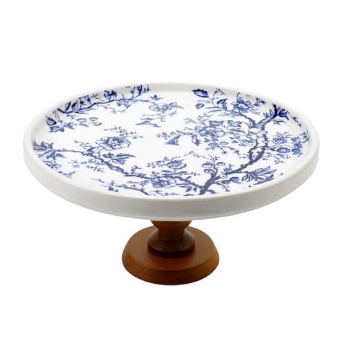 Crapyt Ceramic Cake Stand Round Cake Display Stand Dessert Display Cupcake Stands for Cakes, Fruits, Snacks Mini Cake Stand7.87×4.13