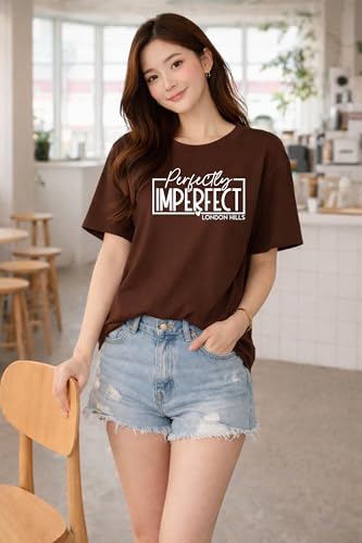 Image of London Hills Women's Loose Fit Printed Cotton T-Shirt Pack of 2 | Casual Round Neck Half Sleeve Graphic Tee | Breathable Summer Top for College, Travel & Outing