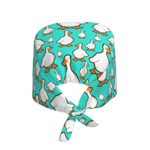 Image of Adjustable Working Cap Breathable Unisex Women Men Elastic Bandage Tie Back Hats Scrub Nursing Doctor Surgeon Cap