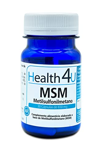 Health4U Metilsulfonilmetano - 60 Cáspulas de 650mg, Ayuda a Mejorar el Dolor e Inflamación de las Articulaciones - Efecto Antioxidante - Contribuye a la Salud de la Piel y el Cabello Cover
