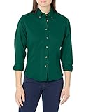 Lee Women's Dual Action Long Sleeve Work Shirt, Emerald, X-Small