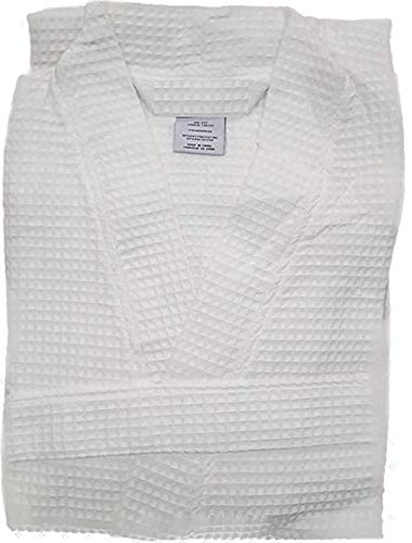 His and Her Robes Set 2 Cotton Waffle White Long 52 inch Cotton Blend4