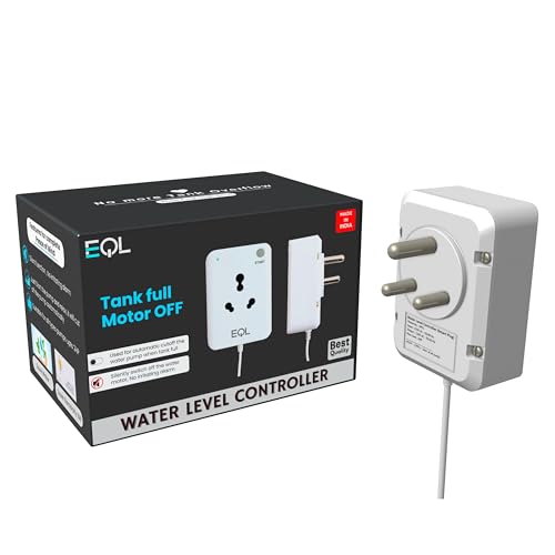 Image of EQL Water Level Controller Automatic motor cut OFF for water tank overflow auto cut & stopper, Auto cut off switch for water tank motor pump and submersible pump, Tank overflow stopper