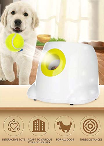 A1Pets Automatic Dog Ball Launcher / Automatic Ball Launcher For Pets / Interactive Puppy Pet Ball Indoor Thrower Machine / Fetch Machine For Small And Medium Size Dogs / 3 Balls Included #TOP2