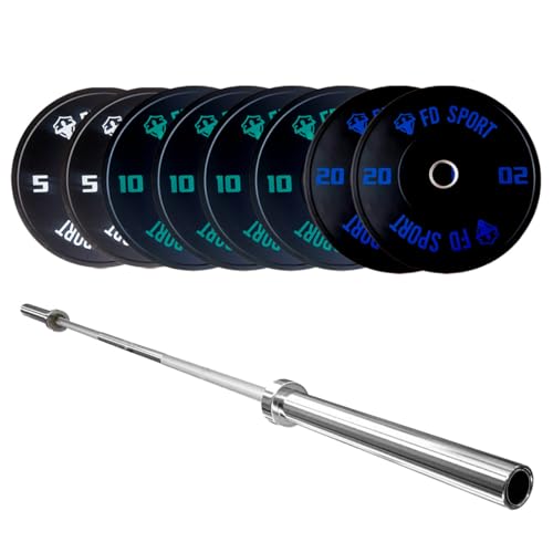 Set Bumper con Bilanciere Olimpico 220 cm | Kit Bumper