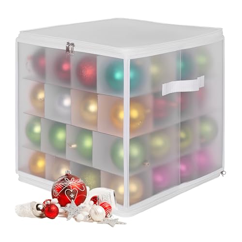 Relaxdays Weihnachtskugel Aufbewahrungsbox, 64 Kugeln, HxBxT: 36x36x36...