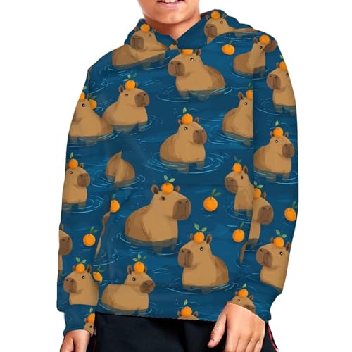 POLERO Boys' Hoodies Sweatshirts 6-16 Years Pullover Athletic Shirts with Pocket for Girls 5