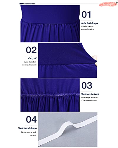 Image of AUSELILY Women's Summer Short Sleeve Loose Plain Casual Long Maxi Dresses | Year Round wear solid floral print, Casual wear, Empire waist, Floor length, Side pockets