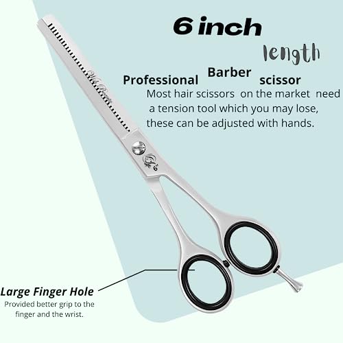 wishbeauty Thinning Hairdressing Barber Hair Teeth Scissor for Professional Hairdressers Barbers Stainless Steel Hair Cutting Shears - Image 4