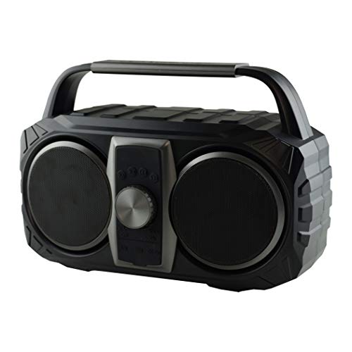 AudioPipe AP-PRT-B1 Portable Wireless Bluetooth Speaker Compatible with MP3, Phone, and AUX, Black