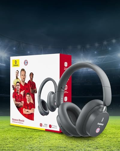 Baseus D05 Cuffie Bluetooth Over Ear sopra l'orecchio con bassi potenti, 50 ore di riproduzione, chiarezza delle chiamate ENC, isolamento acustico, vestibilità comoda, cuffie pieghevoli leggere - Immagine 1