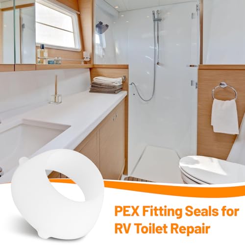 Image of 20 Pcs 16435 Plastic Santoprene Swivel Seal, 1 /2 inch PEX Swivel Cone Washer | RV Water Line Gasket for PEX Fittings or Valves, Perfect Fit Resolve Leaking Issues in The RV, RV Plumbing Accessories