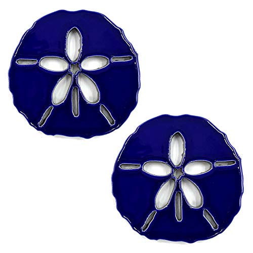 Meridian Tile Products Porcelain Swimming Pool Step Marker Mosaic 4  Sand Dollar (2 Pack) Cobalt Blue