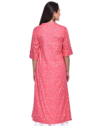 Image of Pistaa's Women's Cotton Relaxed Fit A Line Kurta