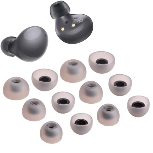 luakesa 6 Paar Ersatz-Ohrstöpsel-Set aus Silikon für Samsung Galaxy Buds 2 Kopfhörer, kabellose Passform in Etui, Ohrstöpsel (schwarz)
