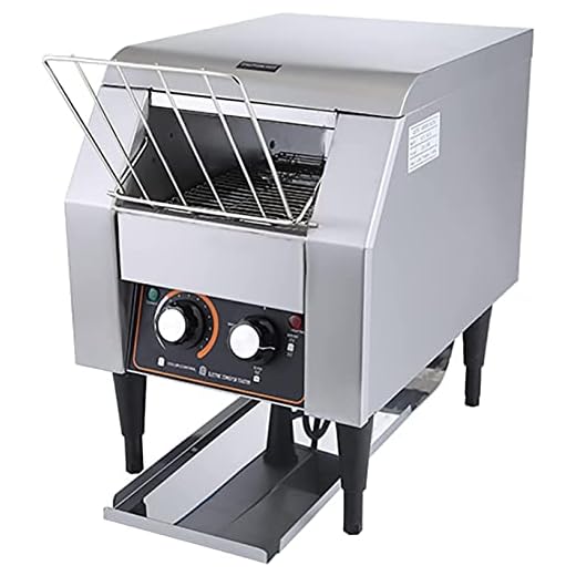 Tostadora Transportadora Eléctrica, Tostadoras Industriales Eléctricas Comerciales De Acero Inoxidable, Control De 7 Velocidades/3 Opciones De Modo Tostador, con Bandeja para Migas Extraíble, para Re