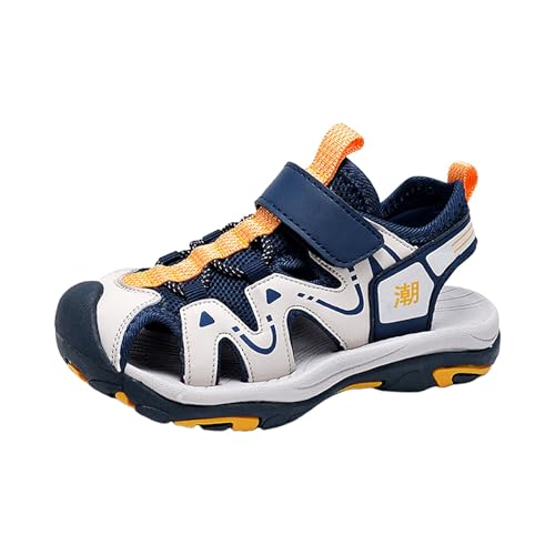 IWIHMIV Kids Sandals Boys Girls Summer Outdoor Non Slip Athletic Sandals Closed Toe Sport Lightweight Beach Shoes