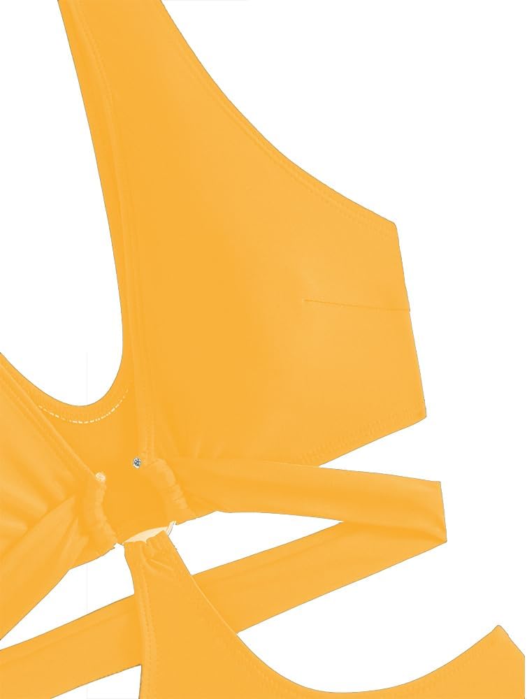 Women's Deep V Neck One Piece Swimsuit O-Ring Swimwear Sexy Cut Out Bathing Suit - Image 6