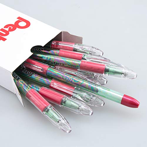 Pentel Krazy Pop Bolígrafos Gel Iridiscentes Caja 12 miniatura 2
