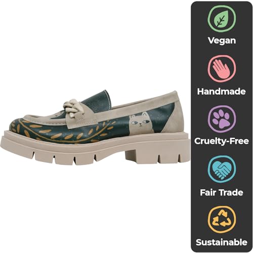 Image of DOGO Penny Loafers for Women - Handmade and Vegan Leather Platform Loafers for Women