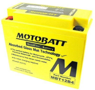 MotoBatt MBT12B4 Quadflex 12V 12AH Battery
