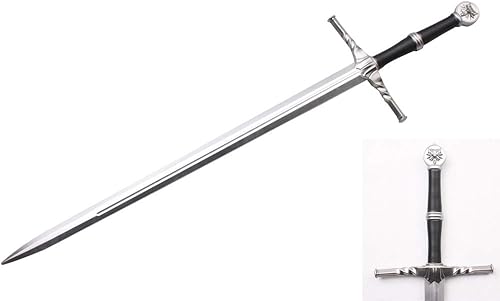 Miniatura 8 de Blazing Steel Espada medieval de espuma de dos manos, espada de caza de bruja