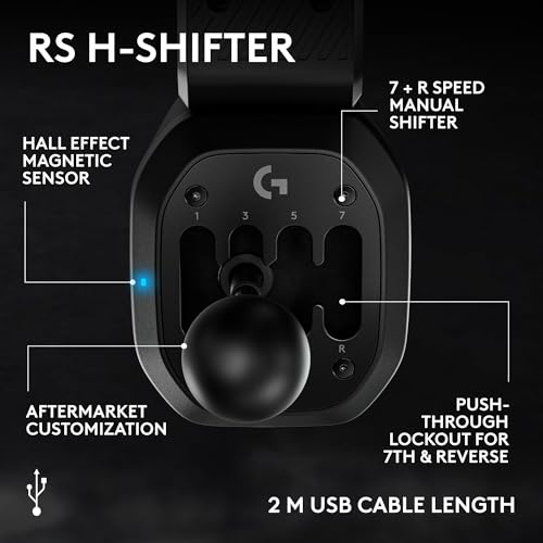 Image of Logitech G RS H-SHIFTER - Sim Racing Gear Shifter compatible with PRO, RS50 Racing Wheel Base for consoles PlayStation 5, Playstation 4, Xbox-Series X|S, Xbox-One, and PC