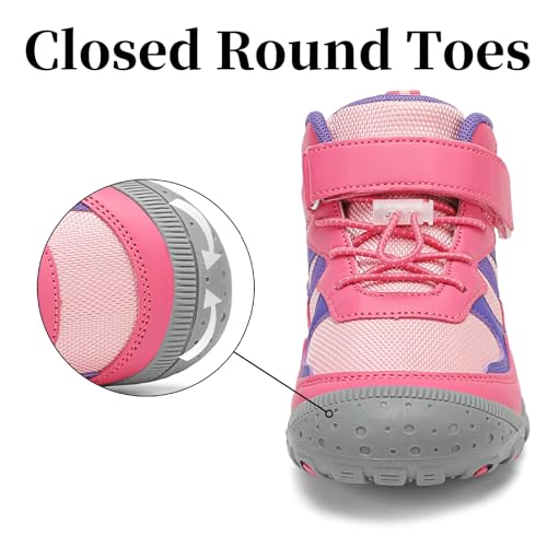 Kids Hiking Boots Boys Girls Outdoor Ankle Boots Anti Collision Hiking Shoes for Toddler/Little Kid/Big Kid2