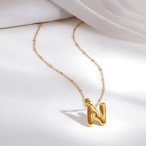 Image of Rubans Demi Fine Stainless Steel Alphabet Pendant CZ Gift for Women & Girls