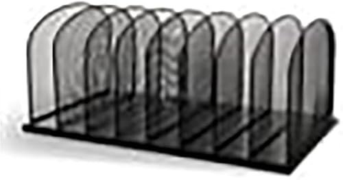 Miniatura 3 de Scranton & Co Organizador de escritorio de malla metálica con 8 secciones verticales en color negro