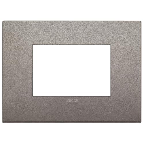 Plaque triple pour interrupteur Vimar 19653.04 Classic 3 postes coloris titane - 2