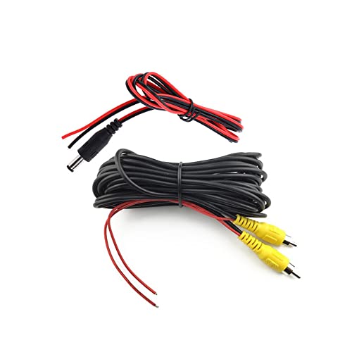 yolvinuo 6M RCA Video Extension Cable,AV Cable for Parking View Camera Connection to auto monitor or navigation. 20FT Connecting Cable with Red Detection Wire Trigger (6M/20FT)