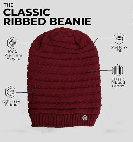 Image of 2023 Winter Beanie Hats Woolen Winter Beanie Cap for Men || 100% Woolen Boys Stylish Cap Woolen Cozy Cap for Men Warm Knit Hat Warmer Hat for Men Women Hat Solid Color Simple Woolen Hat Drop