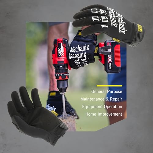 Image of Mechanix Wear Original Work Gloves - Multi-Purpose Outdoor Work Gloves - Secure Fit - Durable & Machine Washable - Breathable & Comfortable - XX-Small - Black