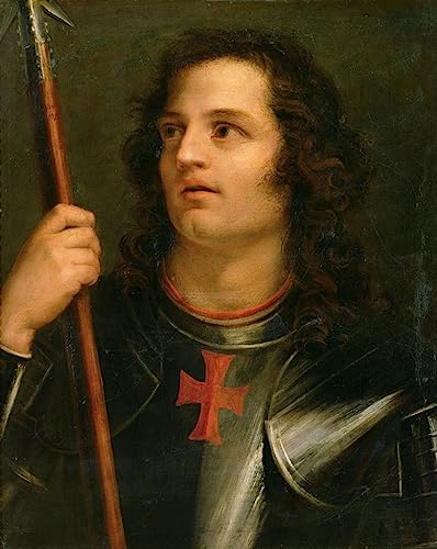 Peinture chevalier croisé Antonio affiche toile décoration murale maison 60x90cm