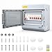6 Way Consumer Unit Circuit Breaker, IP65 Weatherproof Garage Consumer Unit Anti-Leakage Fuse Box for Garage Workshop Caravan Outbuilding, 6MCB 6A+6A+10A+16A+20A+32A
